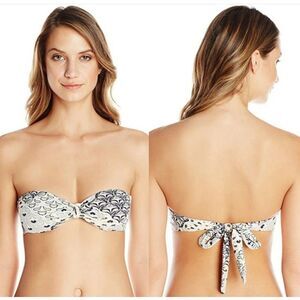 Eberyjey Womens Drifter Lolita Bandeau Bikini Top Size Medium Paisley Back Tie